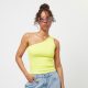 Karl Kani Chest Signature Essential Asymmetric Rib Top lime