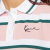 Karl Kani Small Signature Stripe Polo Short Tee ROSE