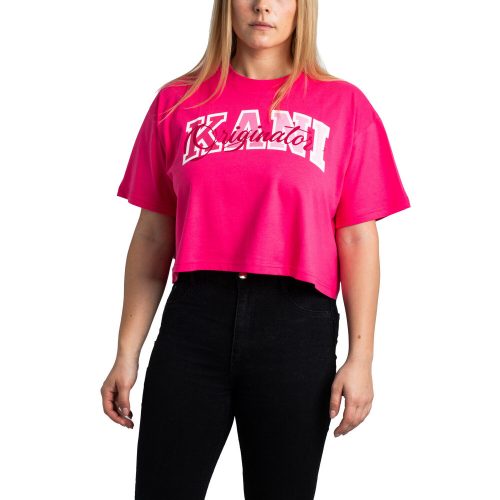 Karl Kani Serif Originator Crop Tee Pink XS