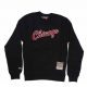 MITCHELL & NESS CHICAGO BULLS EMBROIDERED LOGO CREW BLACK