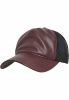 FLEXFIT LEATHER TRUCKER MAROON/BLACK