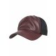 FLEXFIT LEATHER TRUCKER MAROON/BLACK