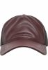 FLEXFIT LEATHER TRUCKER MAROON/BLACK