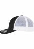 FLEXFIT YP CLASSICS RECYCLED RETRO TRUCKER CAP 2-TONE BLACK/WHITE