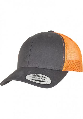 FLEXFIT RETRO TRUCKER 2-TONE CHARCOAL/NEON ORANGE