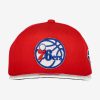 MITCHELL & NESS PHILADELPHIA 76ERS 75TH PLATINUM SNAPBACK RED