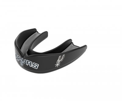 SHOCK DOCTOR ULTRA BASKETBALL MOUTHGUARD (SPURS) BLACK/SILVER