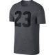 Jordan M JSW TEE ICONIC 23 CARBON HEATHER/BLACK