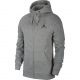 JORDAN JUMPMAN FULL ZIP HOODIE CARBON HEATHER/BLACK