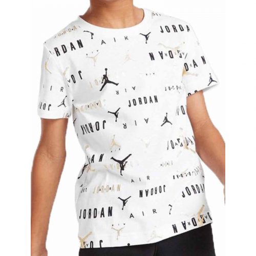 JORDAN BOY HBR SHINE AOP TEE WHITE