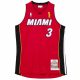 MITCHELL & NESS DWAYNE WADE MIAMI HEAT ALTERNATE FINALS JERSEY SCARLET