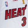 MITCHELL & NESS NBA DWYANE WADE MIAMI HEAT AUTHENTIC FINALS JERSEY WHITE