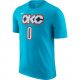 NIKE X NBA OKLAHOMA CITY THUNDER WESTBROO DRY TEE CITY EDITION DK TURQUOISE