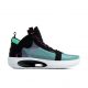 AIR JORDAN XXXIV  BLUE VOID/METALLIC SILVER-GREEN GLOW