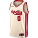 NBA X NIKE PORTLAND TRAIL BLAZERS DAMIAN LILLARD SWINGMAN CITY EDITION JERSEY 19 NATURAL/UNIVERSITY RED/LILLARD DAMIAN