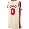 NBA X NIKE PORTLAND TRAIL BLAZERS DAMIAN LILLARD SWINGMAN CITY EDITION JERSEY 19 NATURAL/UNIVERSITY RED/LILLARD DAMIAN