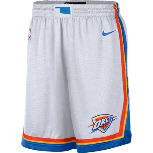 NBA X NIKE OKLAHOMA CITY THUNDER M NK SWINGMAN HOME SHORT WHITE/SIGNAL BLUE/SIGNAL BLUE