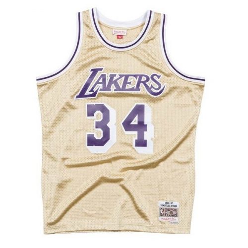 Mitchell & Ness NBA Swingman Jersey Los Angeles Lakers Shaquille O'Neal 96-97 GOLD