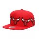 Mitchell & Ness Multi Logo Snapback Chicago Bulls RED