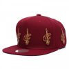 Mitchell & Ness Multi Logo Snapback Cleveland Cavaliers BURGUNDY