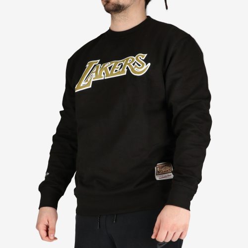 MITCHELL & NESS LOS ANGELES LAKERS Mens Blank Mens Fleece Crew Black