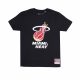 MITCHELL & NESS MIAMI HEAT Mens Blank Mens Traditional Tee Black XXL