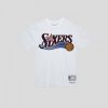 MITCHELL & NESS PHILADELPHIA 76ERS NBA TEAM LOGO TEE UPD WHITE XXL