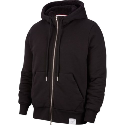 JORDAN BLACK CAT SHERPA HOODIE BLACK/BLACK/BLACK