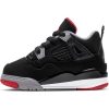 JORDAN 4 RETRO (TD) BLACK/FIRE RED-CEMENT GREY-SUMMIT WHITE