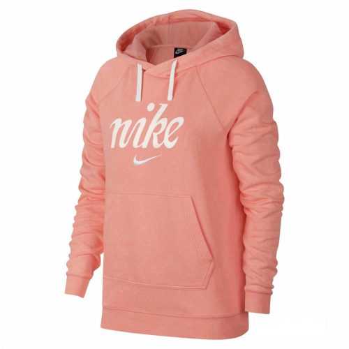 NIKE SPORTSWEAR CLASSICS LOGO HOODIE CORAL/SUMMIT WHITE