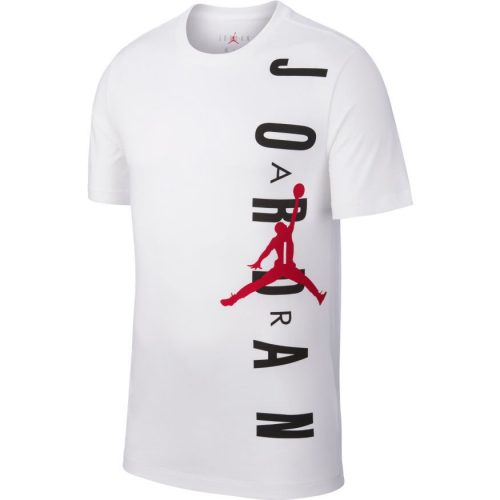 JORDAN M JSW HBR VERTICAL JORDAN TEE WHITE/GYM RED