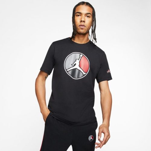 JORDAN REMASTERED TEE BLACK/GYM RED