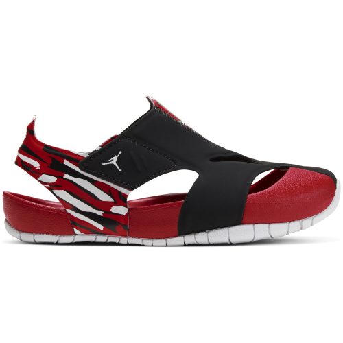 JORDAN FLARE (PS) BLACK/WHITE-UNIVERSITY RED