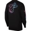 NBA X NIKE MIAMI HEAT TEE CTS CE LS BLACK