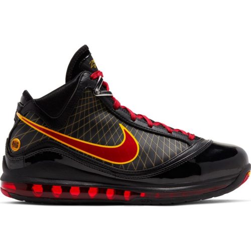 NIKE LEBRON VII QS BLACK/VARSITY RED-VARSITY MAIZE