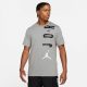 JORDAN JDN AIR STRETCH TEE CARBON HEATHER/BLACK/WHITE