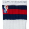 NIKE NBA BROOKLYN NETS ELITE SOCKS WHITE/UNIVERSITY RED/BLUE VOID