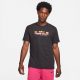 NIKE LEBRON JAMES LOGO DRY FIT SHORT SLEEVE TEE BLACK/TOTAL ORANGE