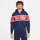 JORDAN PSG FULL ZIP FLEECE HOODIE MIDNIGHT NAVY/WHITE