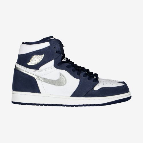 AIR JORDAN 1 HIGH OG CO JP WHITE/METALLIC SILVER-MIDNIGHT NAVY