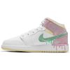 AIR JORDAN 1 MID SE (GS) WHITE/GREEN GLOW-ARCTIC PUNCH