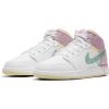 AIR JORDAN 1 MID SE (GS) WHITE/GREEN GLOW-ARCTIC PUNCH