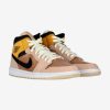 AIR JORDAN 1 MID SE WMNS PARTICLE BEIGE/BLACK-MTLC RED BRONZE