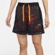 NIKE WOMENS FLY SEASONAL CROSSOVER SHORT BLACK/BLACK/TOTAL ORANGE/PALE IVORY