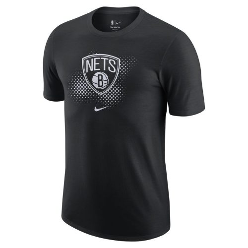 NIKE BROOKLYN NETS DRI FIT ESSENTIALS LOGO TEE BLACK