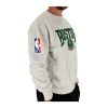 NIKE BOSTON CELTICS COURTSIDE 75TH FLEECE CREW BIRCH HEATHER/WHITE/CLOVER