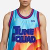 NIKE LEBRON JAMES X SPACE JAM 2 DRI-FIT TUNE SQUAD JERSEY LT BLUE FURY/CONCORD/UNIVERSITY GOLD