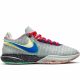 NIKE LEBRON 20 Light Silver/Lemon Chiffon/Safety Orange/Hyper Royal