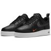 NIKE AIR FORCE 1 LV8 BLACK/SMOKE GREY-TOTAL ORANGE-WHITE