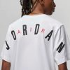 JORDAN JDN AIR STRETCH SS TEE WHITE/BLACK/GYM RED